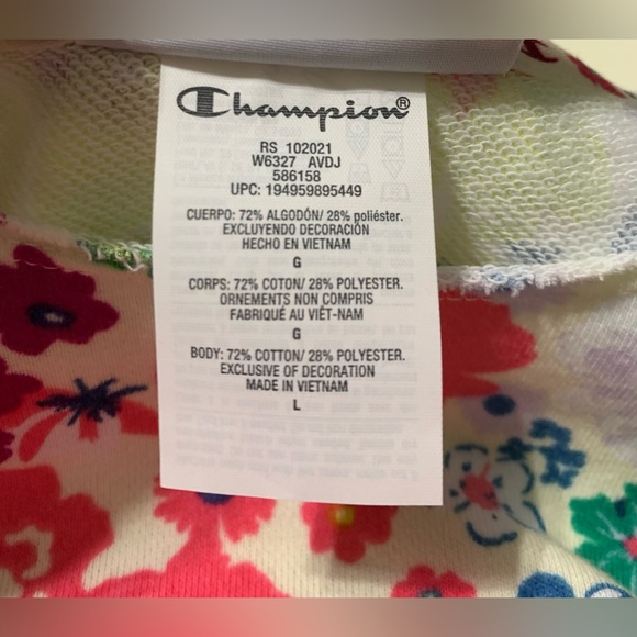 Women’s Champion Cropped Floral Sweatshirt. NWT - Picture 5 of 5